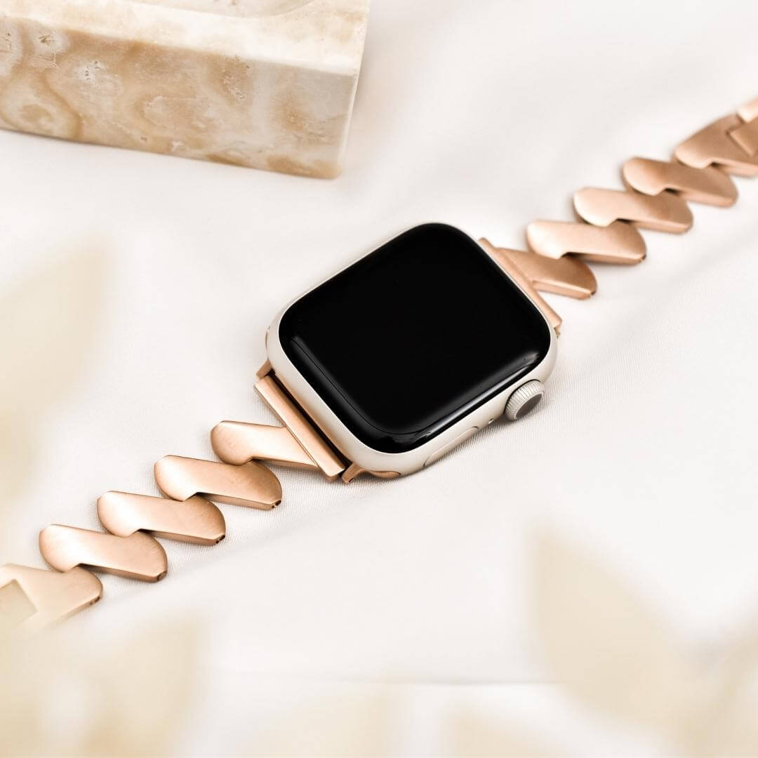 Kyoto Bracelet Apple Watch Band - 18K Rose Gold Plated