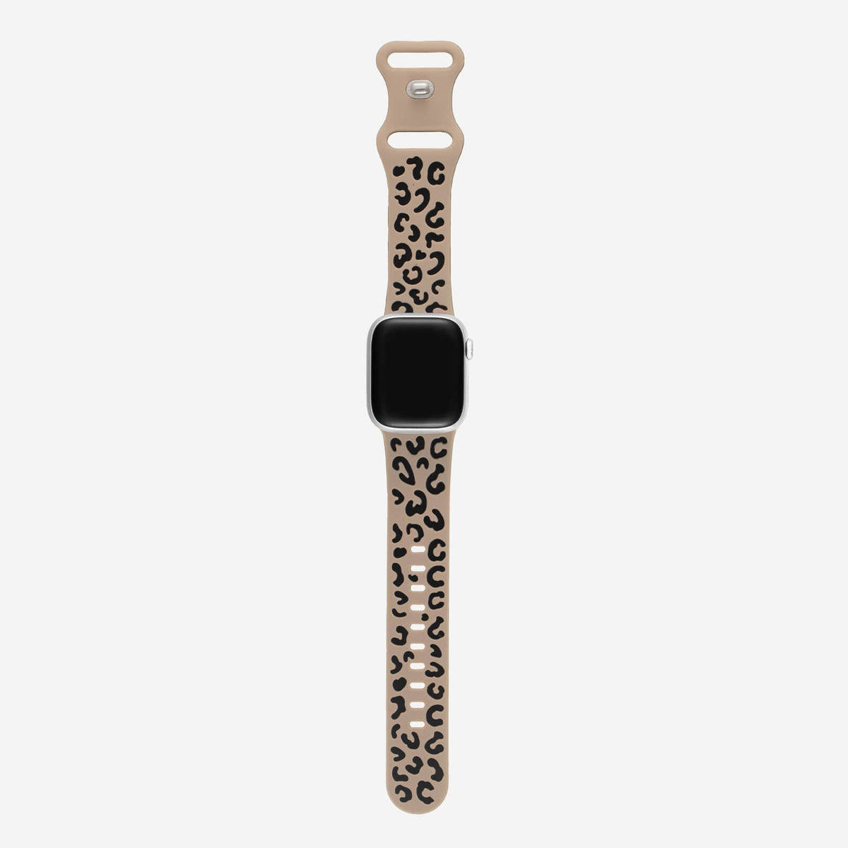 Duo Tone Silicone Apple Watch Band - Dark Leopard