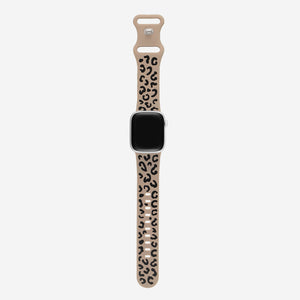 Duo Tone Silicone Apple Watch Band - Dark Leopard