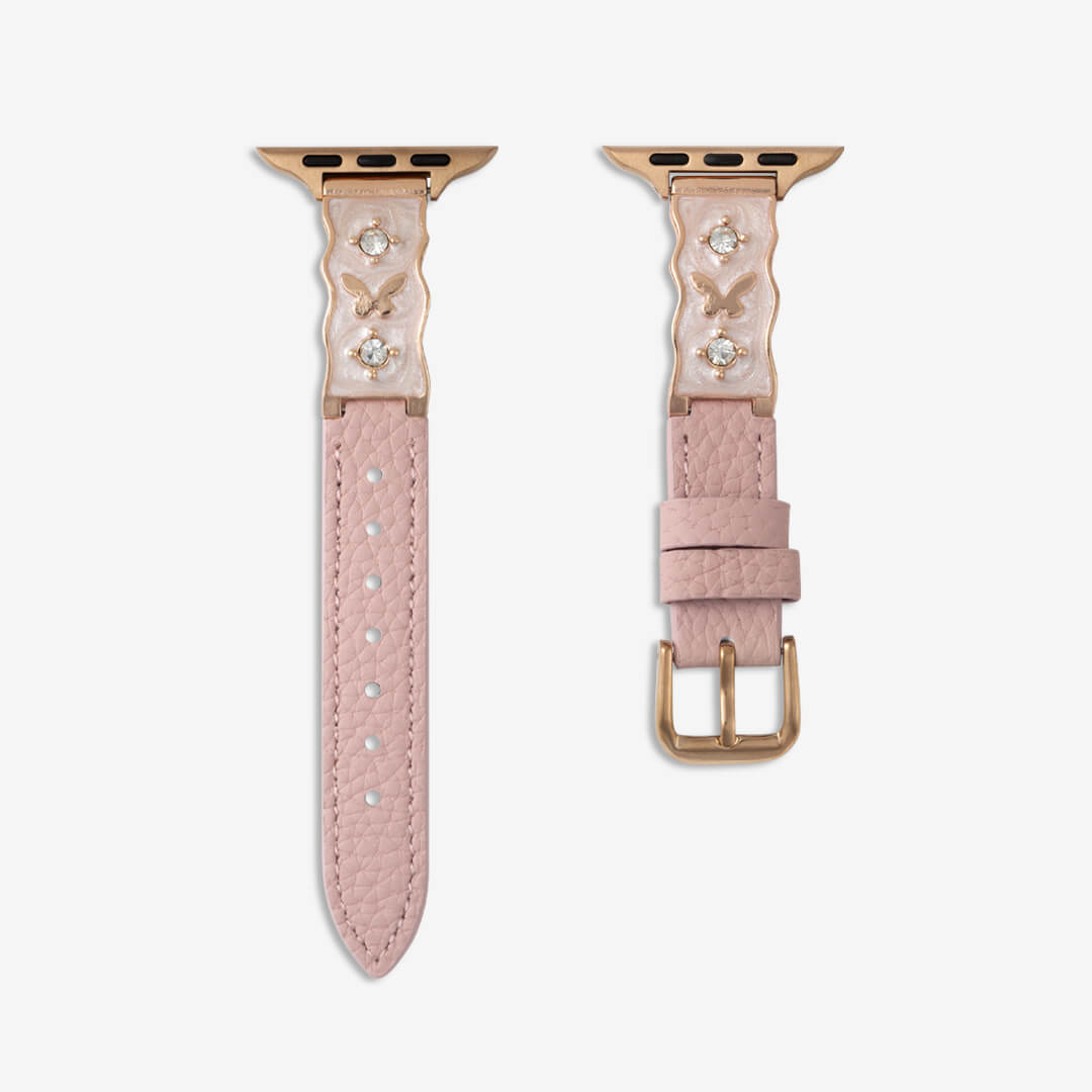Osaka Leather Apple Watch Band - Peony