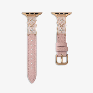 Osaka Leather Apple Watch Band - Peony