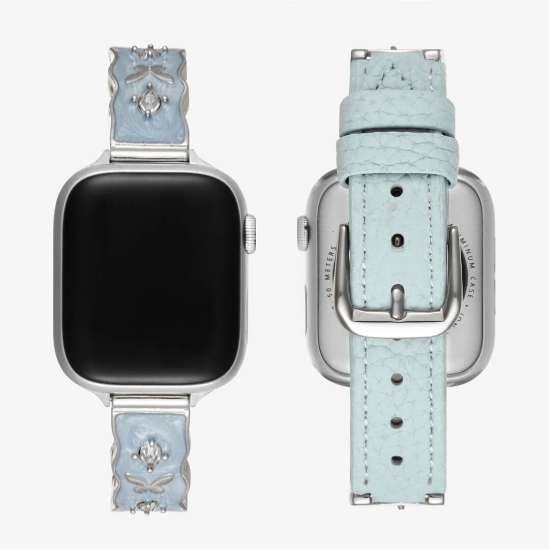 Osaka Leather Apple Watch Band - Sky Blue