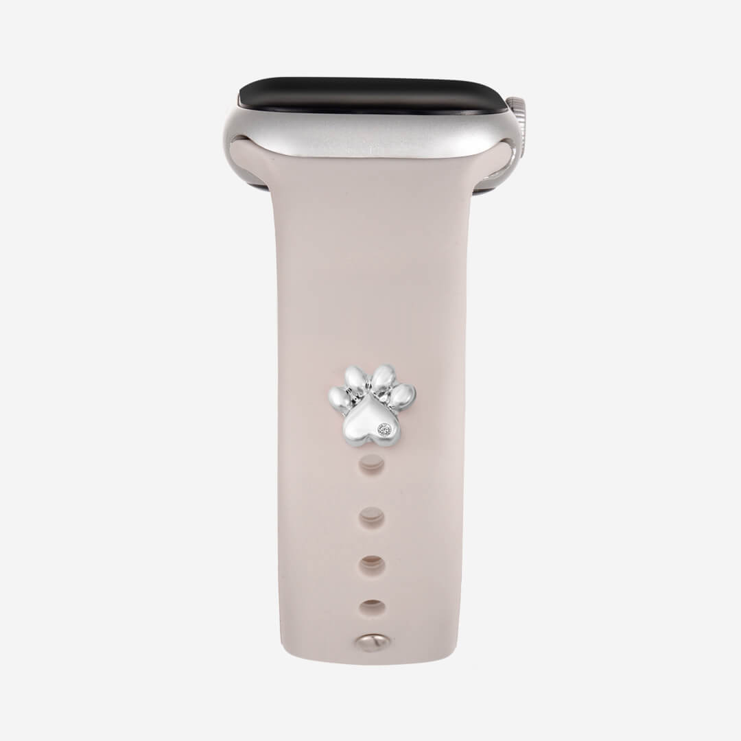 Paw Print Apple Watch Charm - Silver