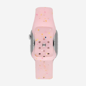 Speckled Silicone Sports Apple Watch Band - Jelly Pink