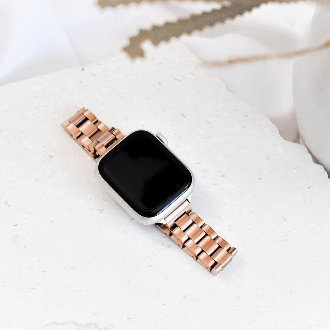 Berlin Stainless Steel Apple Watch Band - Vintage Rose Gold