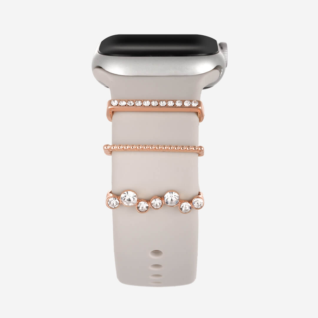 Crystal Bubble Apple Watch Bar Set - Rose Gold