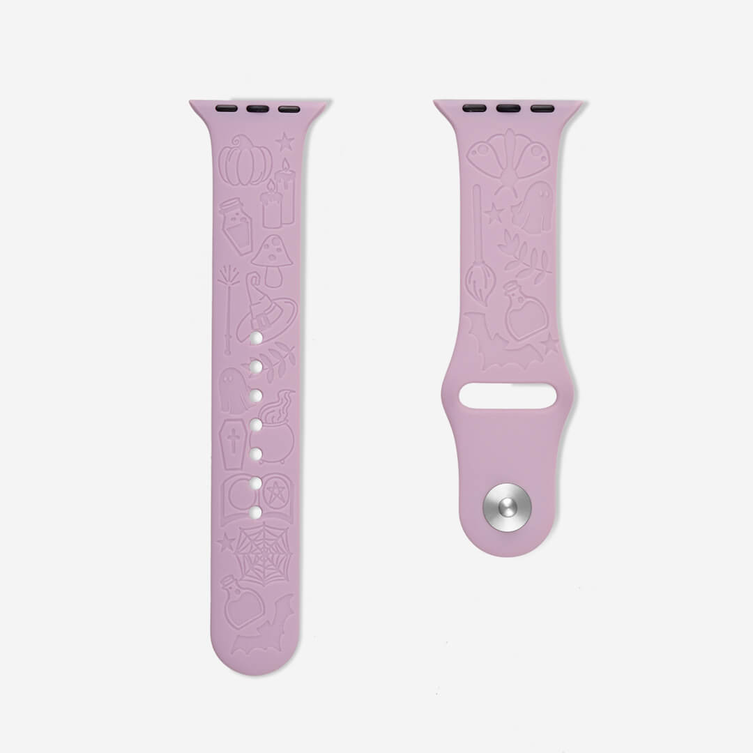 Engraved Silicone Apple Watch Band - Halloween