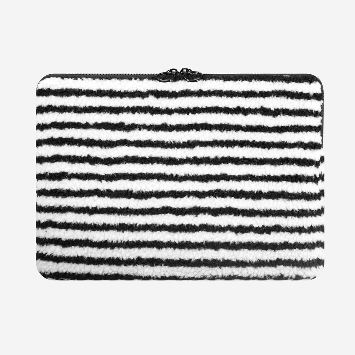 Lola Teddy Laptop Sleeve - Liquorice Stripe
