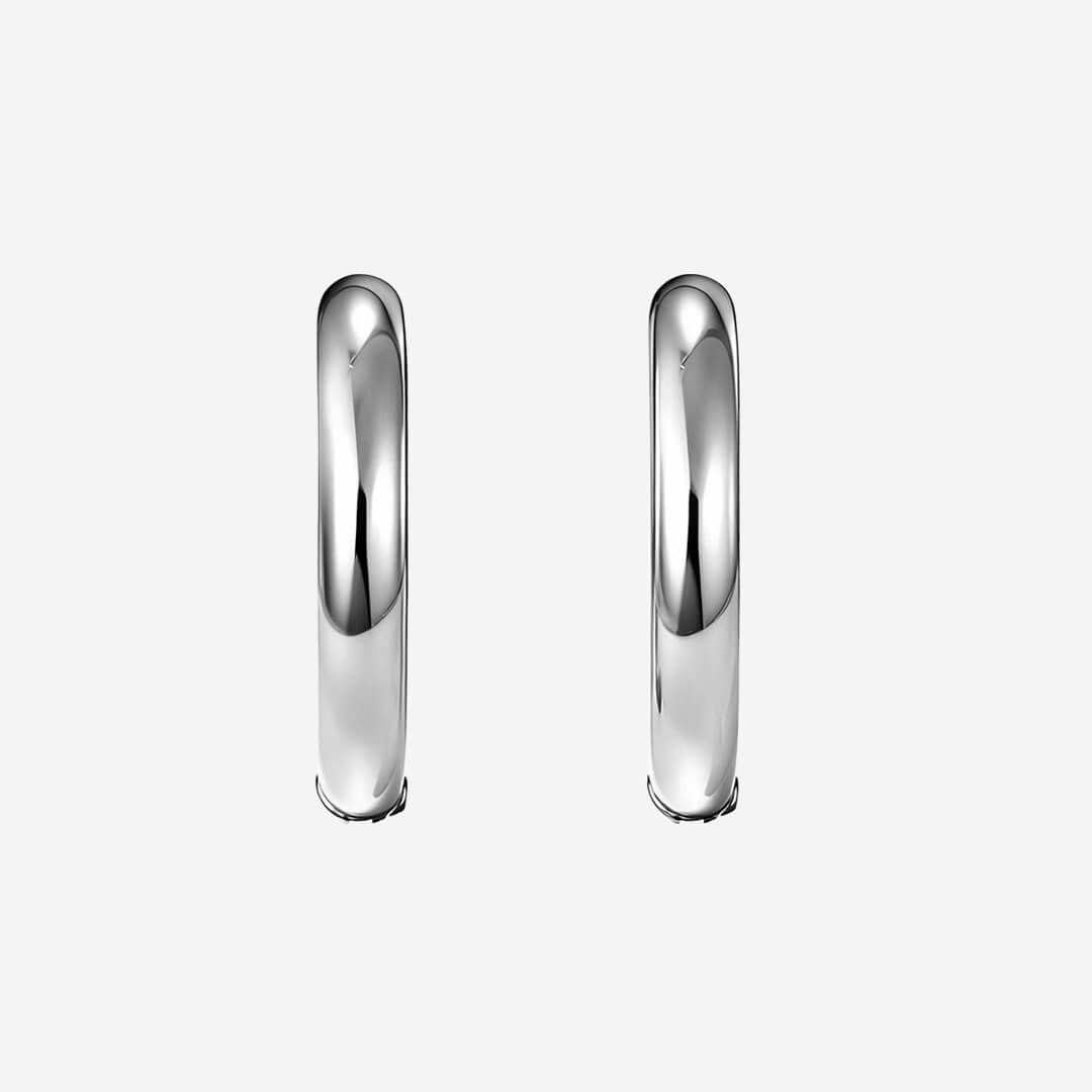 Maya Huggie Earrings - Silver