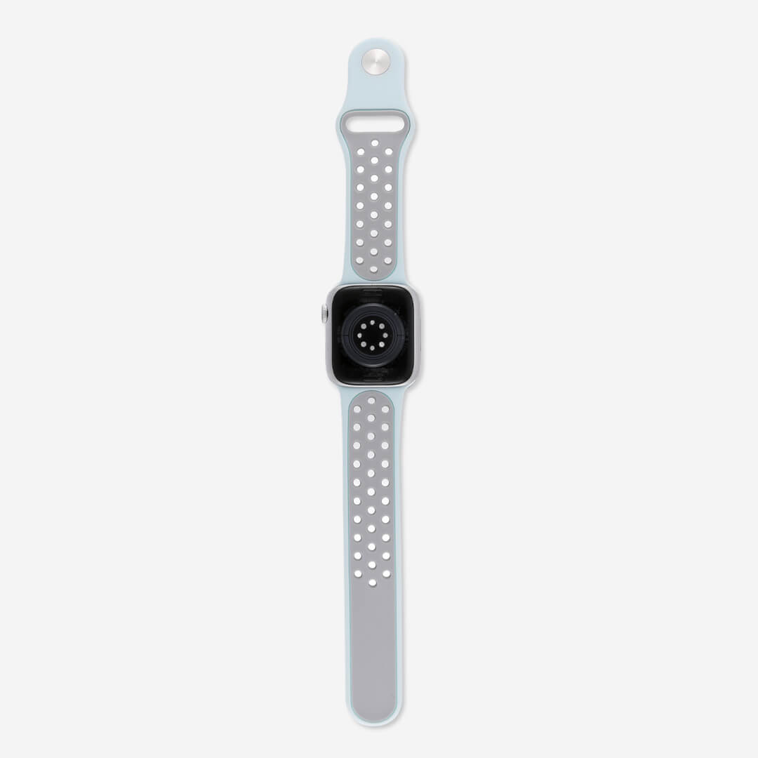 Silicone Sports Apple Watch Band - Aqua/Pride