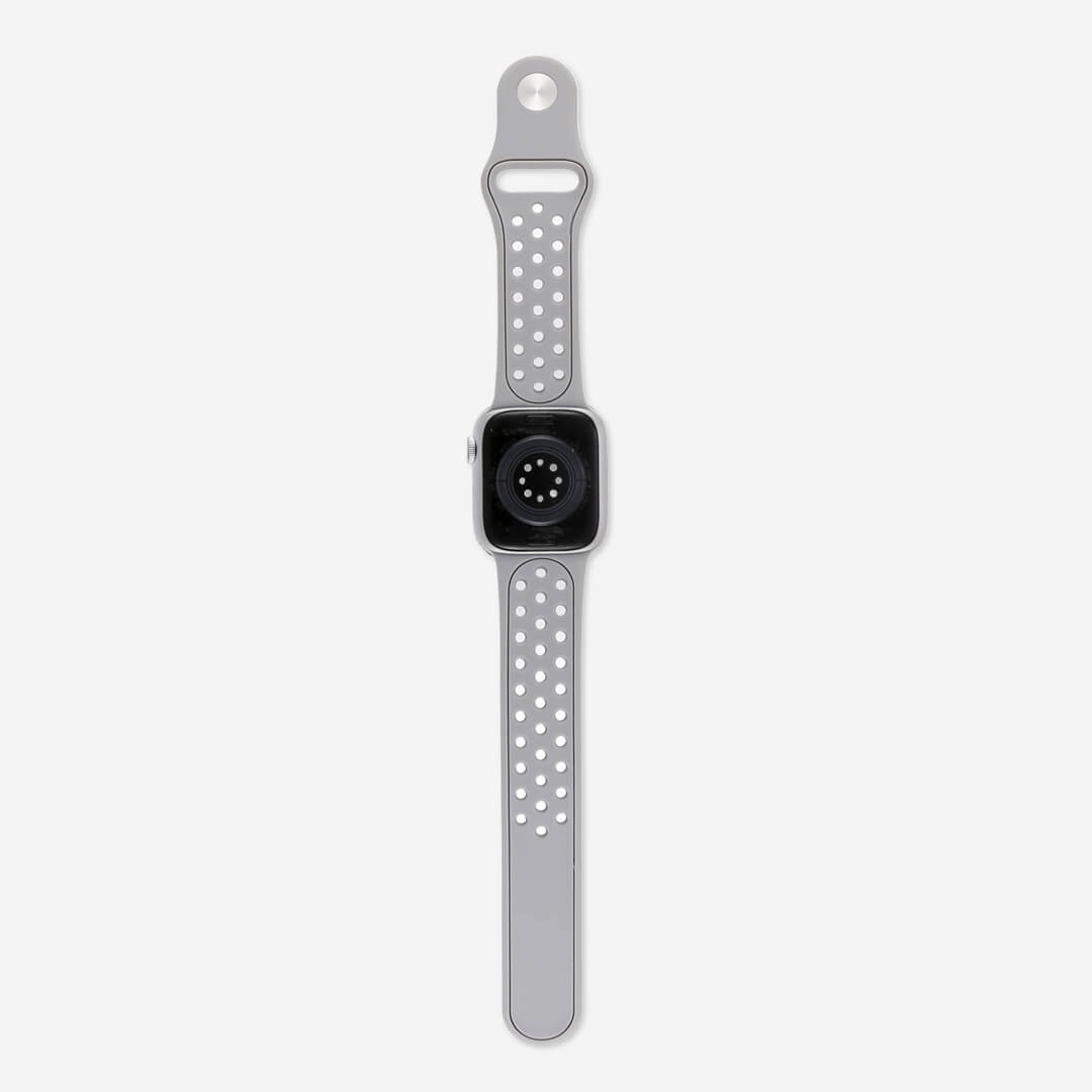 Silicone Sports Apple Watch Band - Stone/Pride