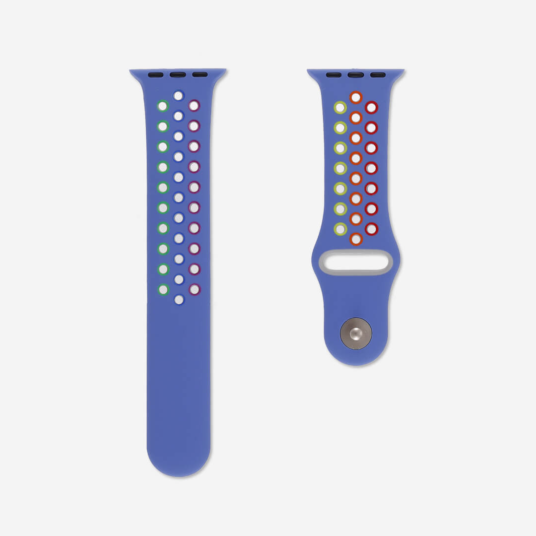 Silicone Sports Apple Watch Band - Violet/Pride