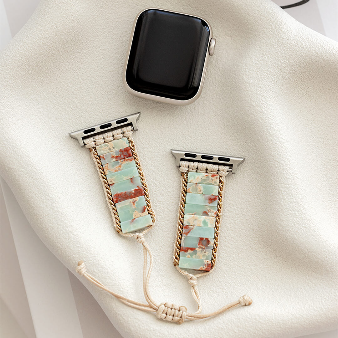 Byron Stone Apple Watch band - Imperial Jasper 