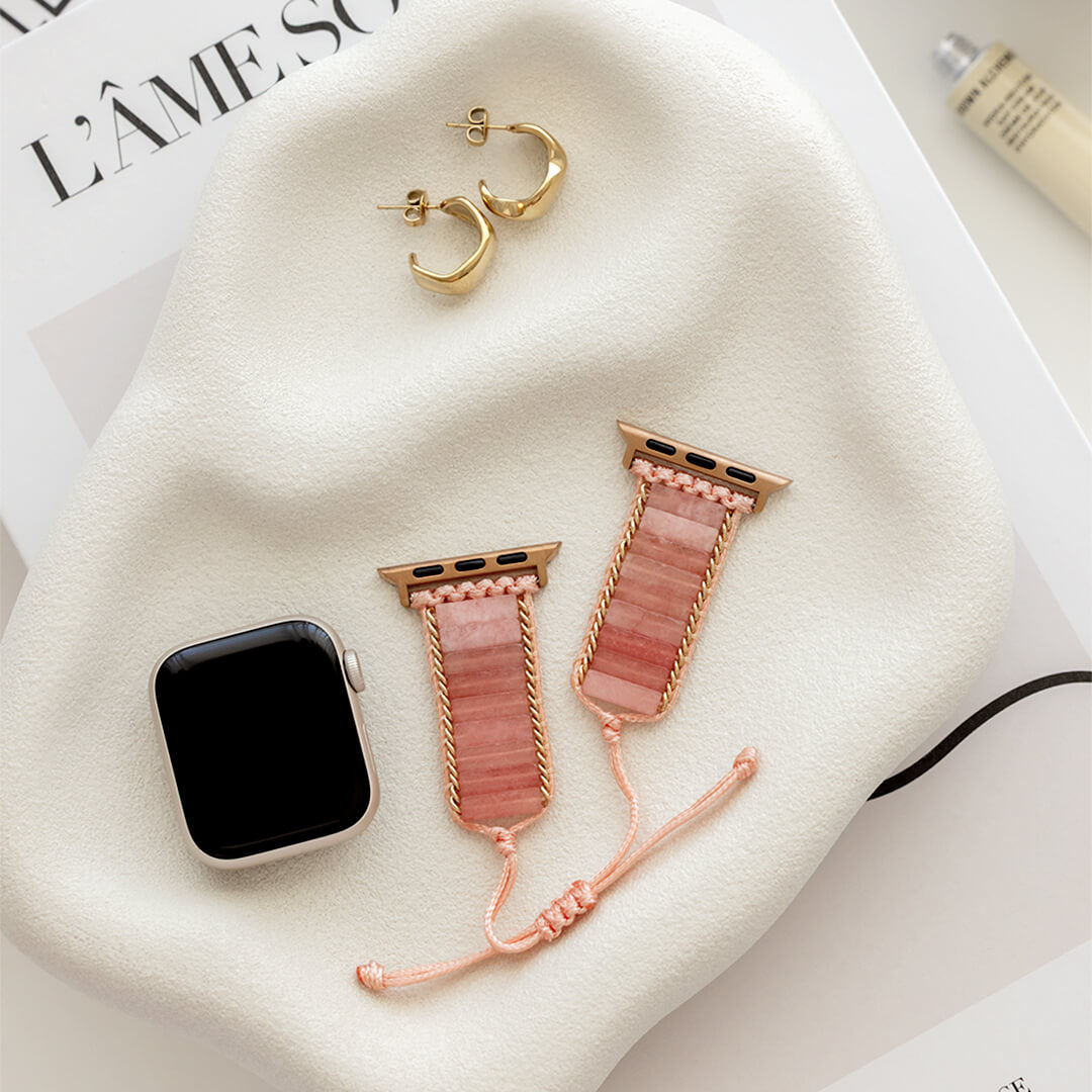 Byron Stone Apple Watch band - Rose Quartz