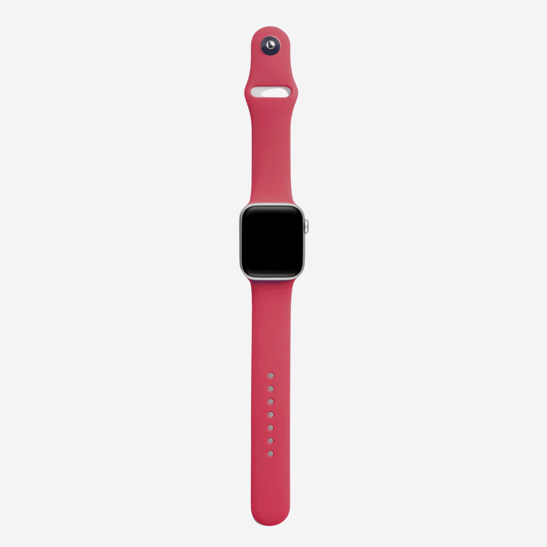 Classic Silicone Apple Watch Band - Rose Red