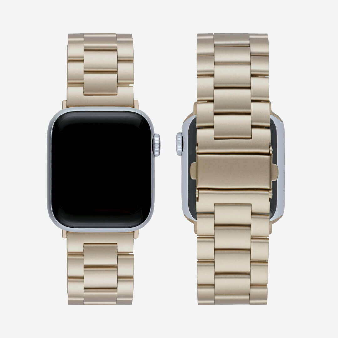 Classic Stainless Steel Apple Watch Band - Light Gold