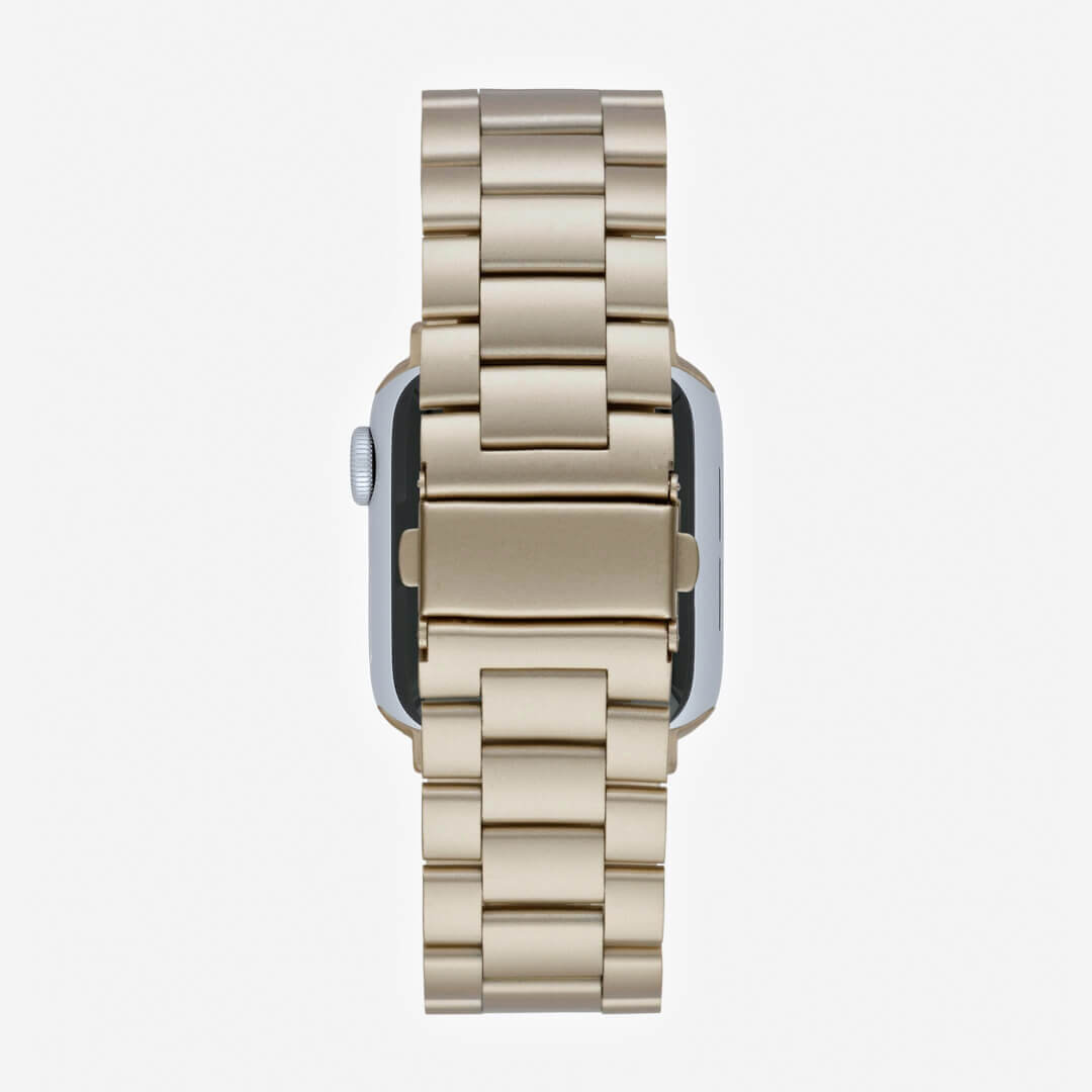 Classic Stainless Steel Apple Watch Band - Light Gold