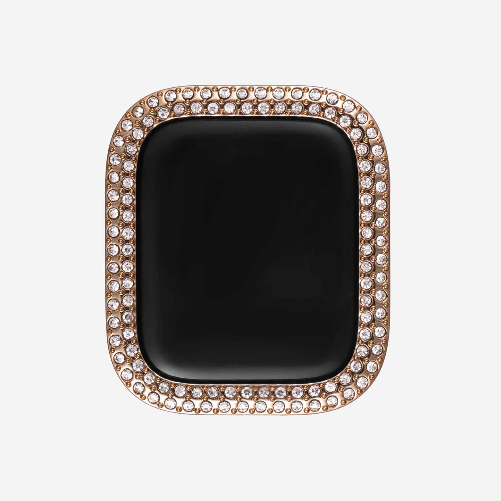 Apple Watch Double Halo Crystal Bumper Case - Vintage Rose Gold
