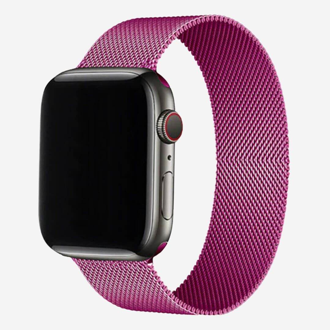 Milanese Loop Apple Watch Band - Hot Pink