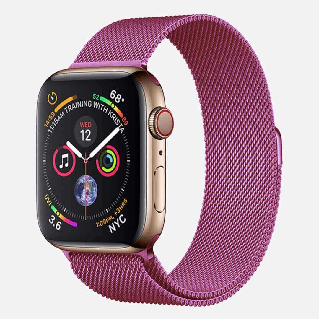 Hot Pink Milanese Apple Watch Band