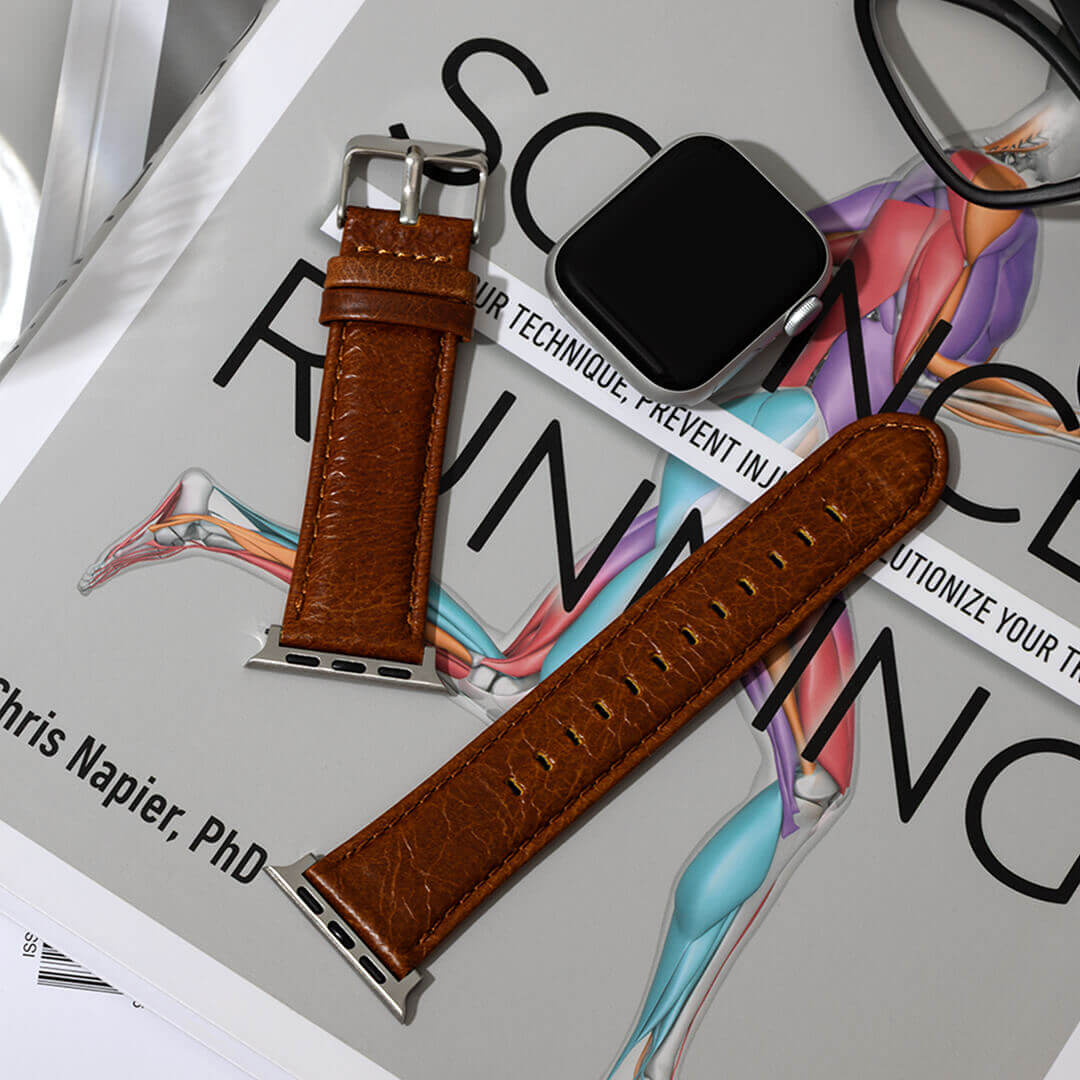 Italian Calf Leather Apple Watch Band - Sand
