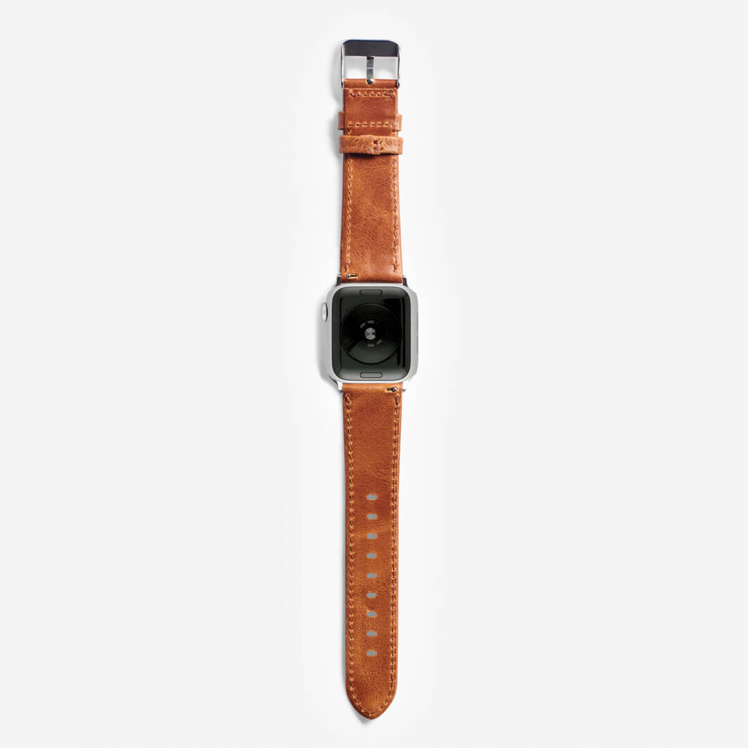 Italian Calf Leather Apple Watch Band - Sand