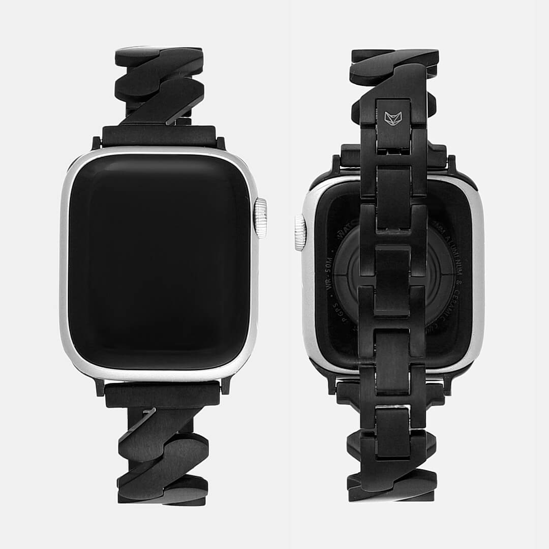 Link Bracelet Apple Watch Band - Black - The Salty Fox