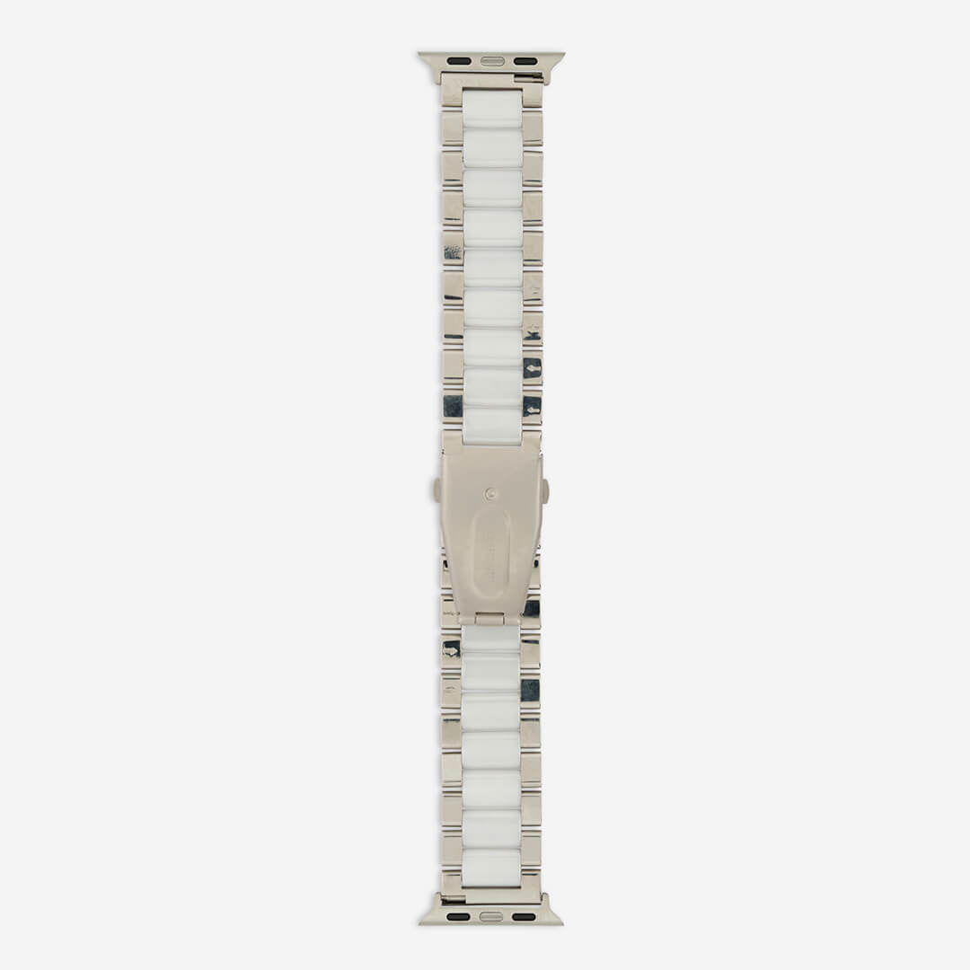 Lisbon Apple Watch Band - Silver / White