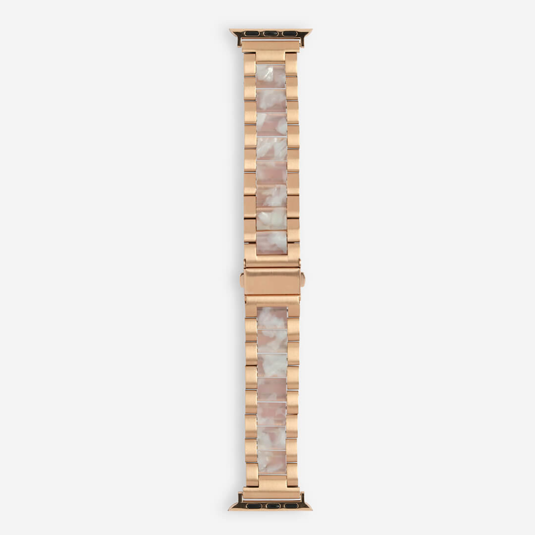 Lisbon Apple Watch Band - Vintage Rose Gold / Rose Quartz