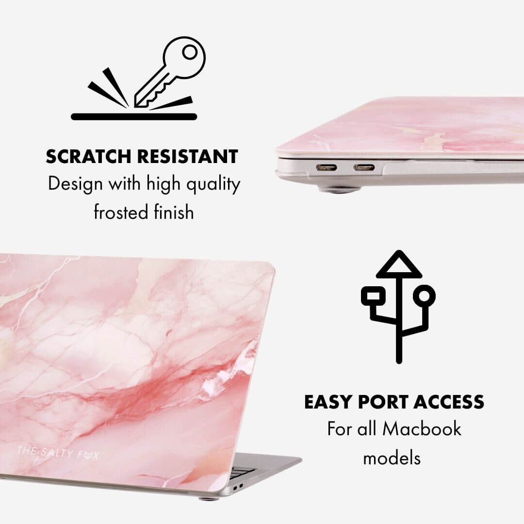 Rose Marble Macbook Case 