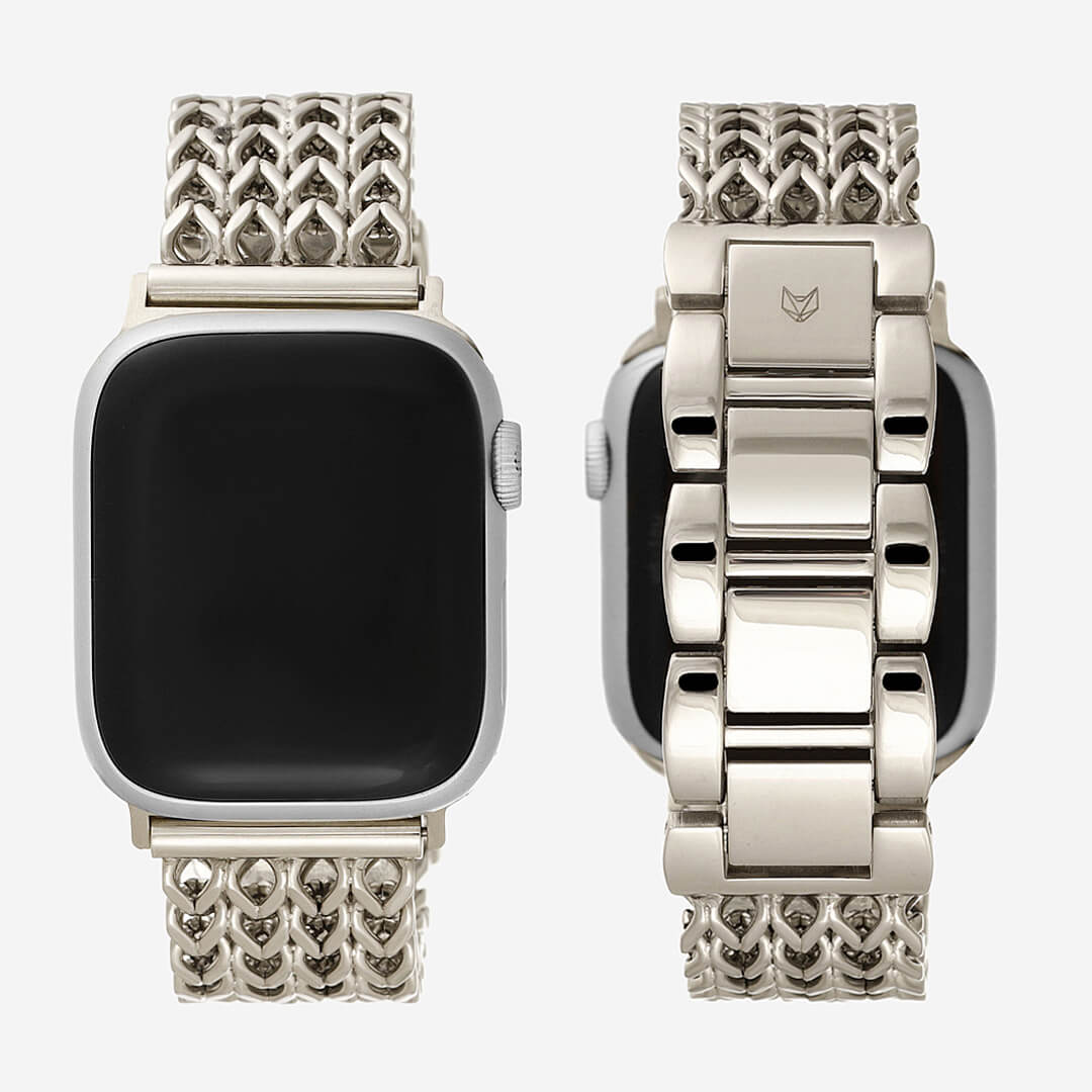 Apple Watch Band Silver, Rose Gold Bling Women Strap & Case Set 8 7 6 –  www.Nuroco.com
