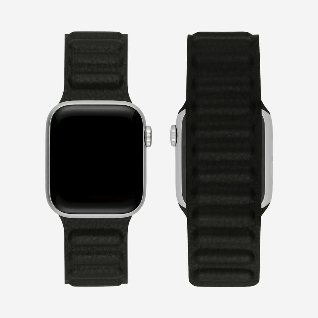 Magnetic Link Apple Watch Band Black The Salty Fox
