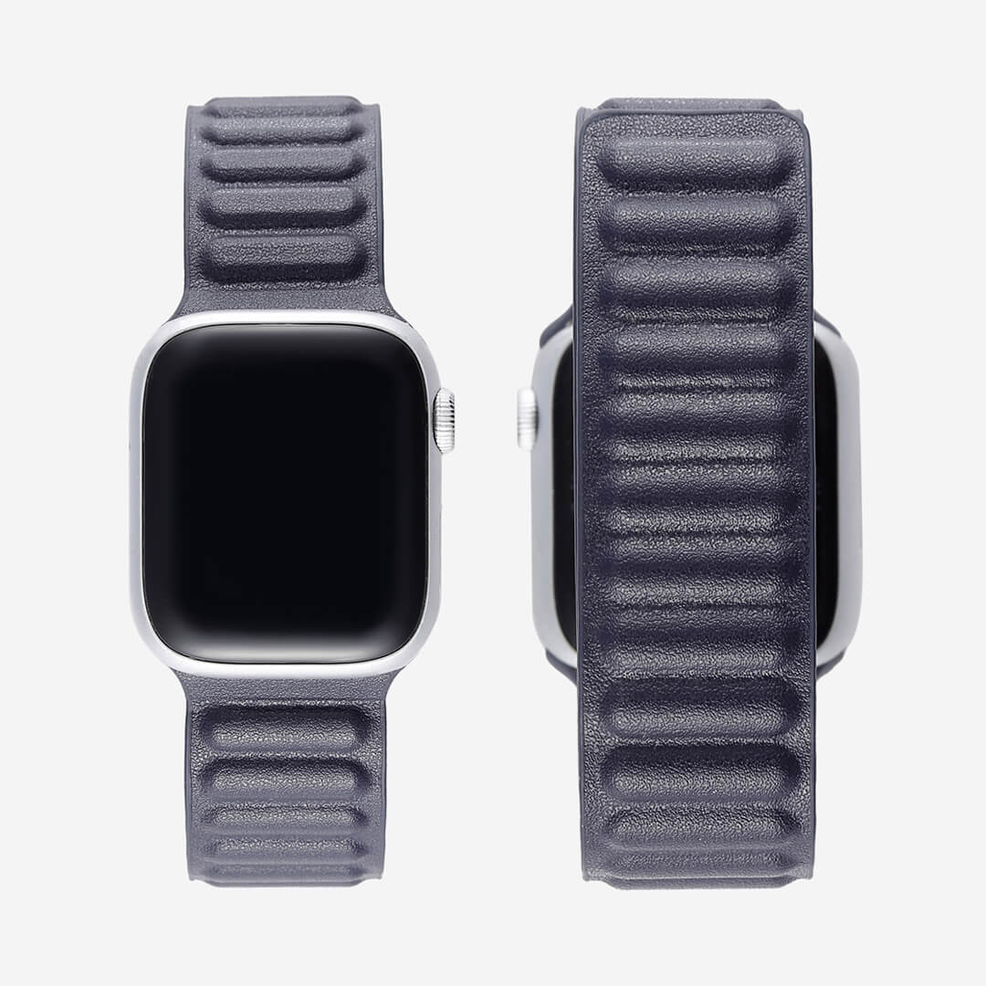 Black Leather Link Apple Watch Band 38mm 40mm outlet 41mm