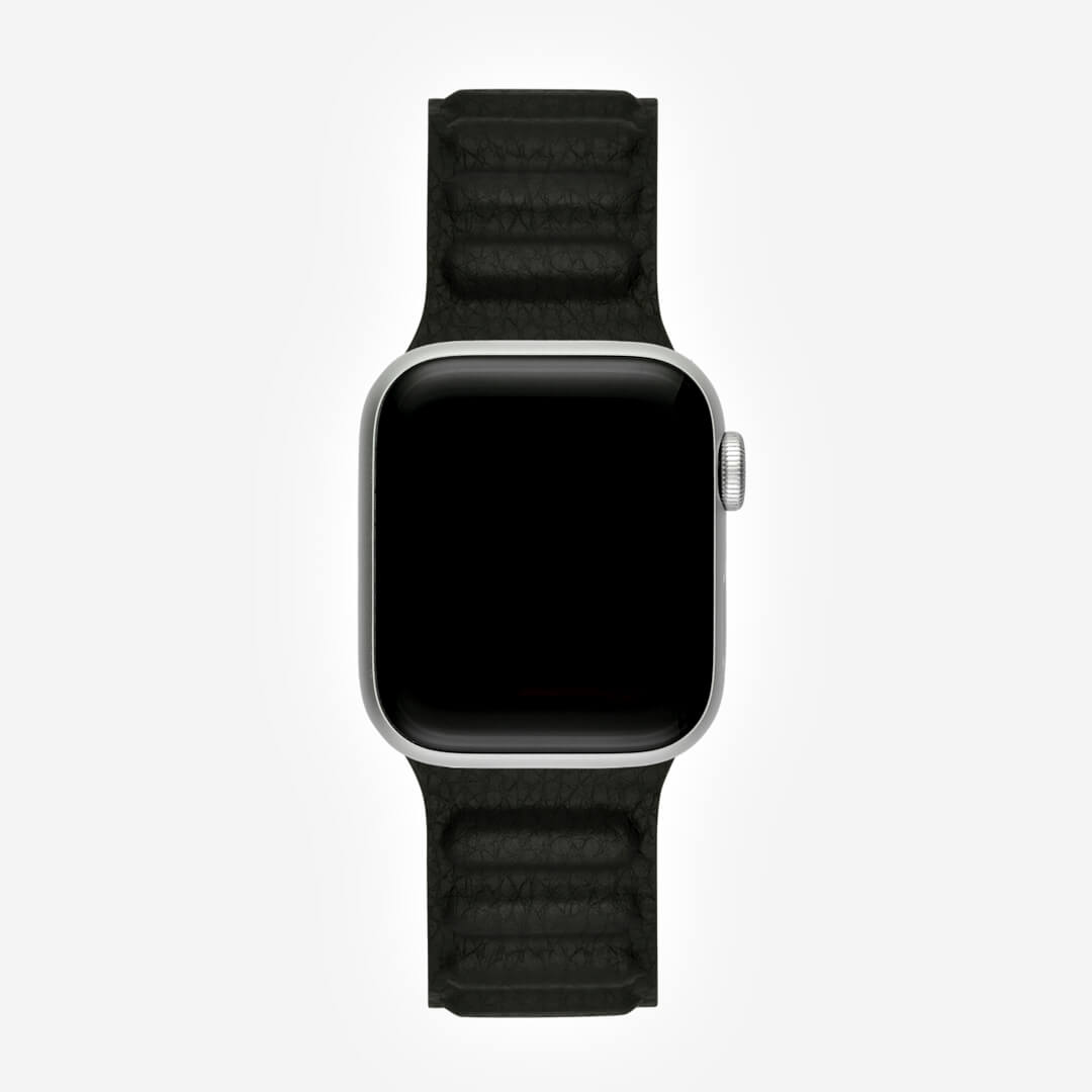 Magnetic Link Apple Watch Band Black The Salty Fox