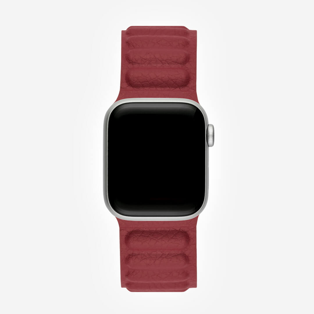 Magnetic Link Apple Watch Band - Sangria