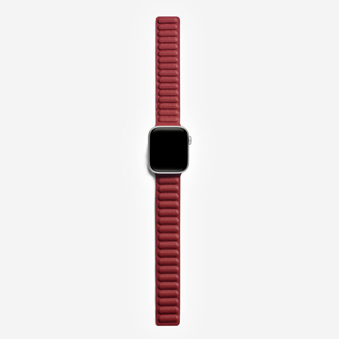 Magnetic Link Apple Watch Band - Sangria
