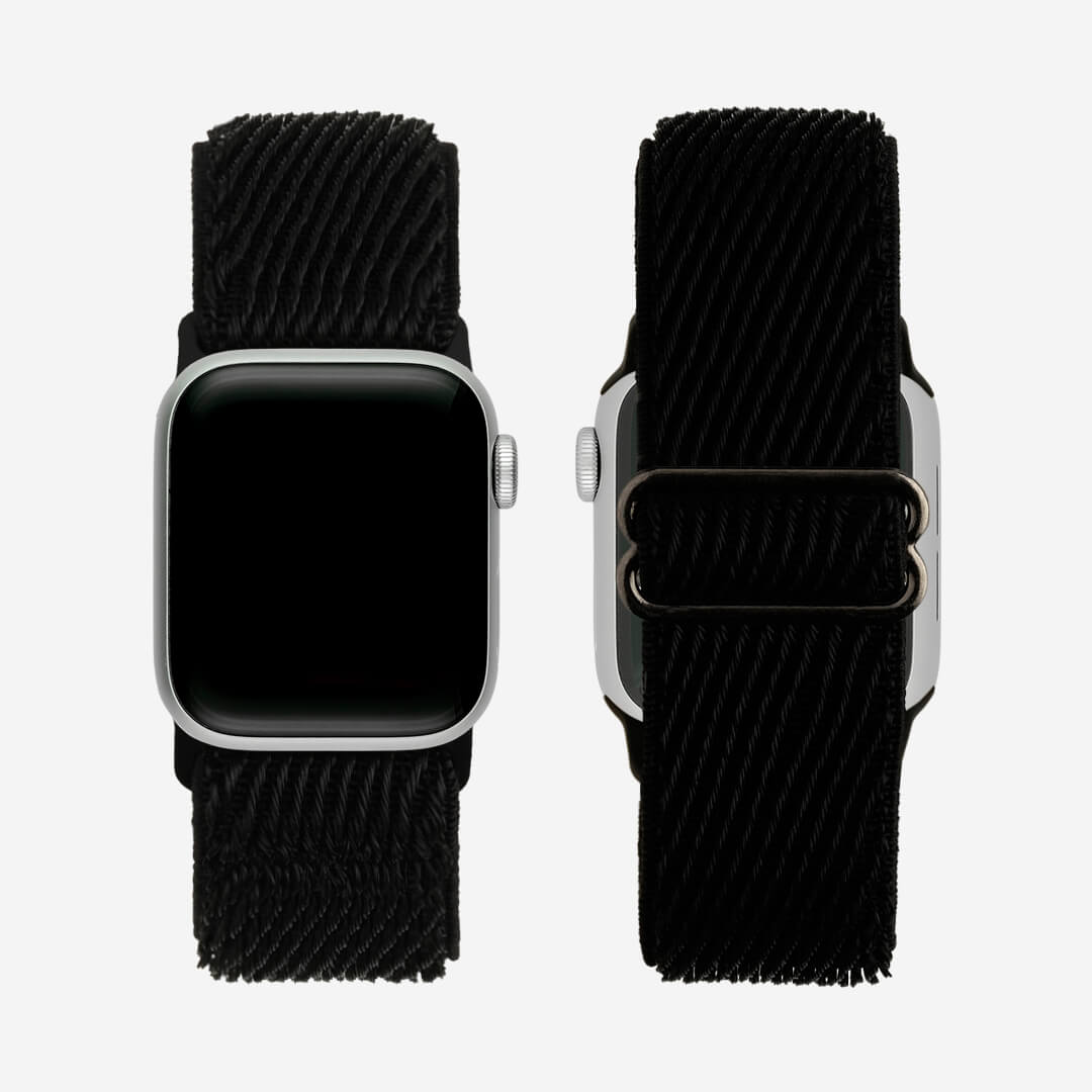 Malibu Nylon Loop Apple Watch Band - Black