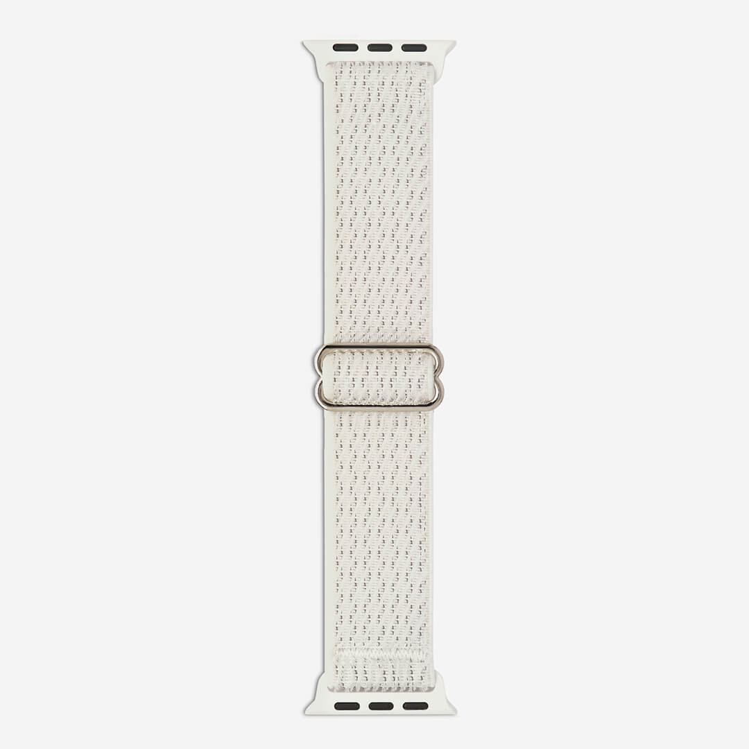 Malibu Nylon Loop Apple Watch Band - White