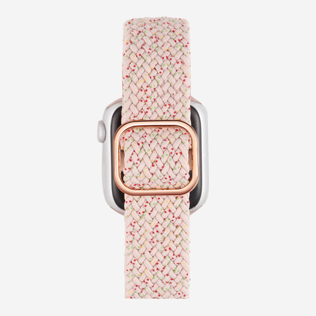 Maui Braided Loop Apple Watch Band - Pink Unity / Rose Gold