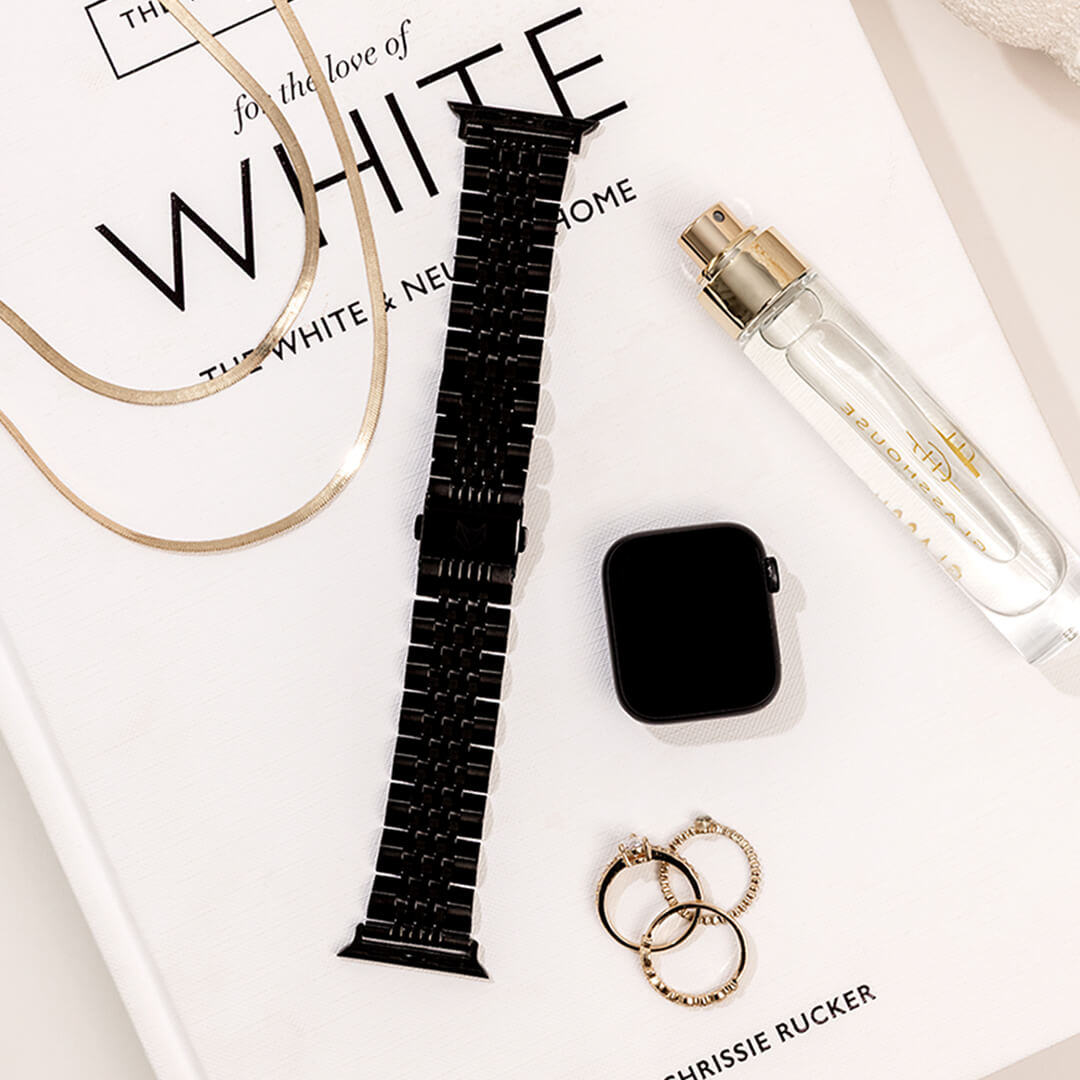 Melbourne Stainless Steel Apple Watch Band - Black