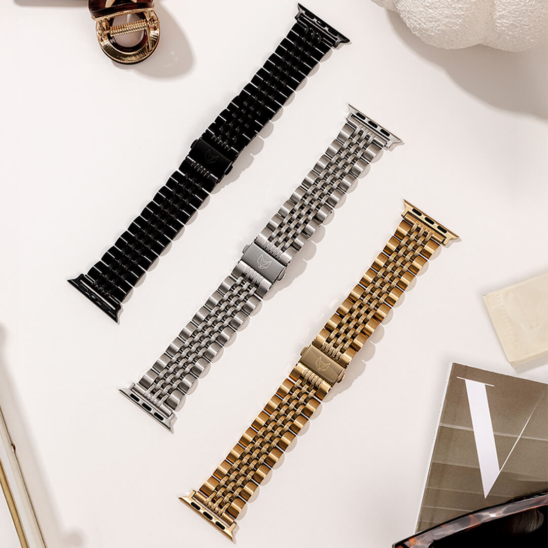 Melbourne Stainless Steel Apple Watch Band - Silver