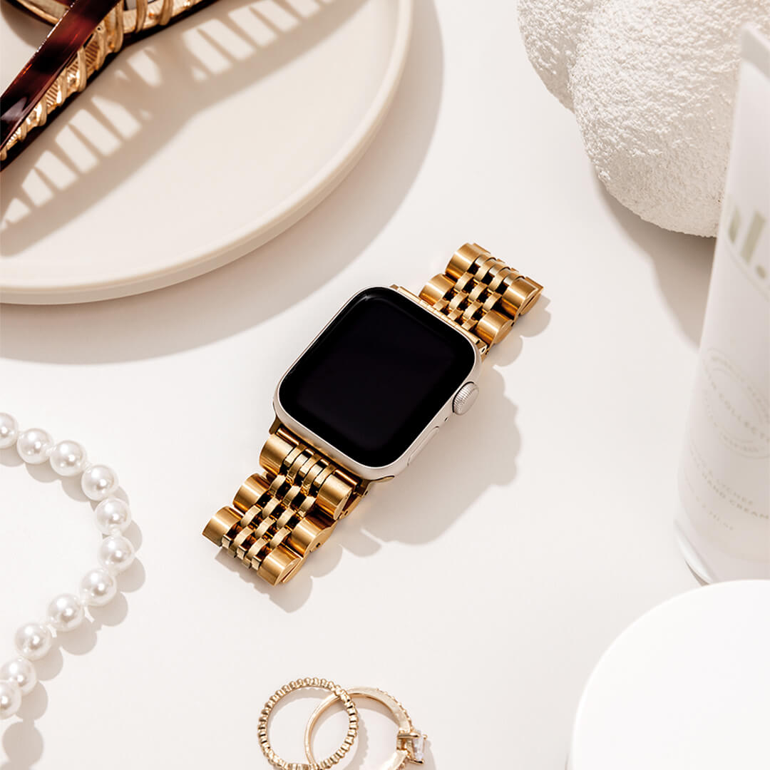 Melbourne Stainless Steel Apple Watch Band - Gold