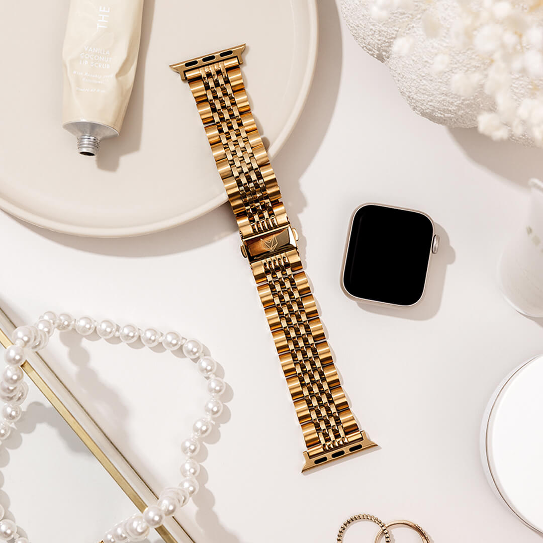 Melbourne Stainless Steel Apple Watch Band - Gold