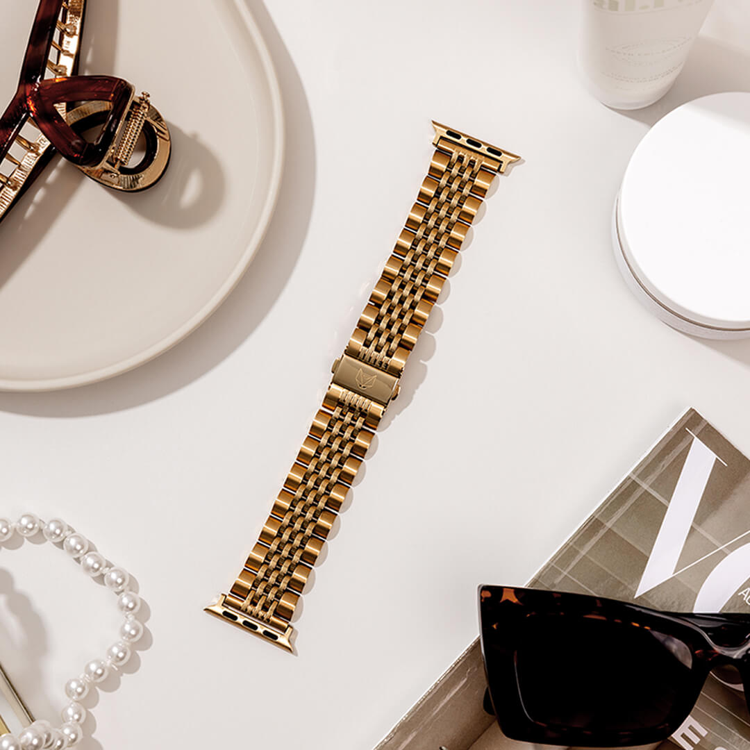 Melbourne Stainless Steel Apple Watch Band - Gold