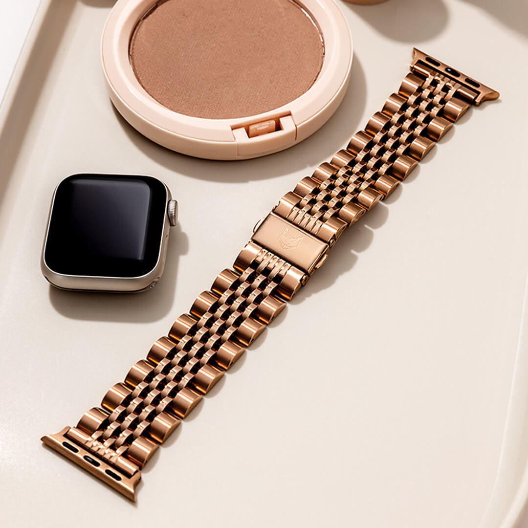 Melbourne Stainless Steel Apple Watch Band - Vintage Rose Gold
