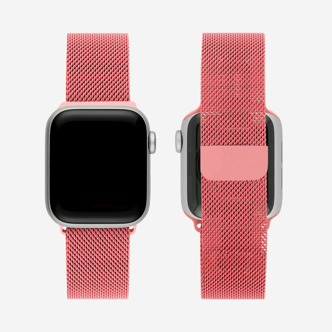 Milanese Loop Apple Watch Band - Hibiscus