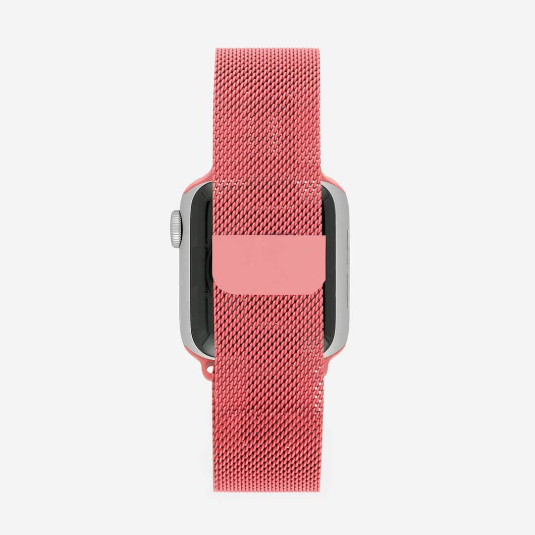 Milanese Loop Apple Watch Band - Hibiscus