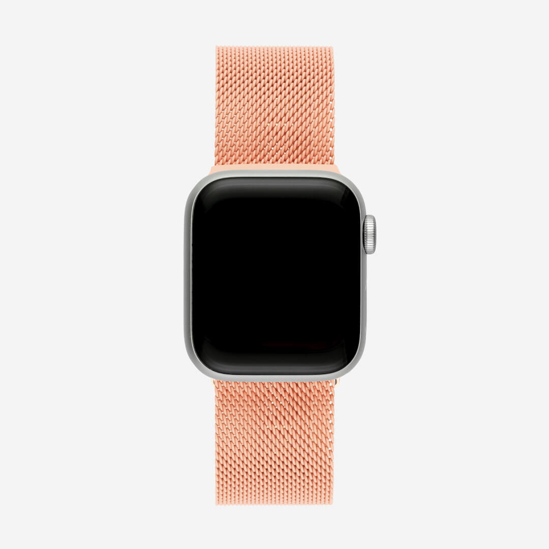 Milanese Loop Apple Watch Band - Peach