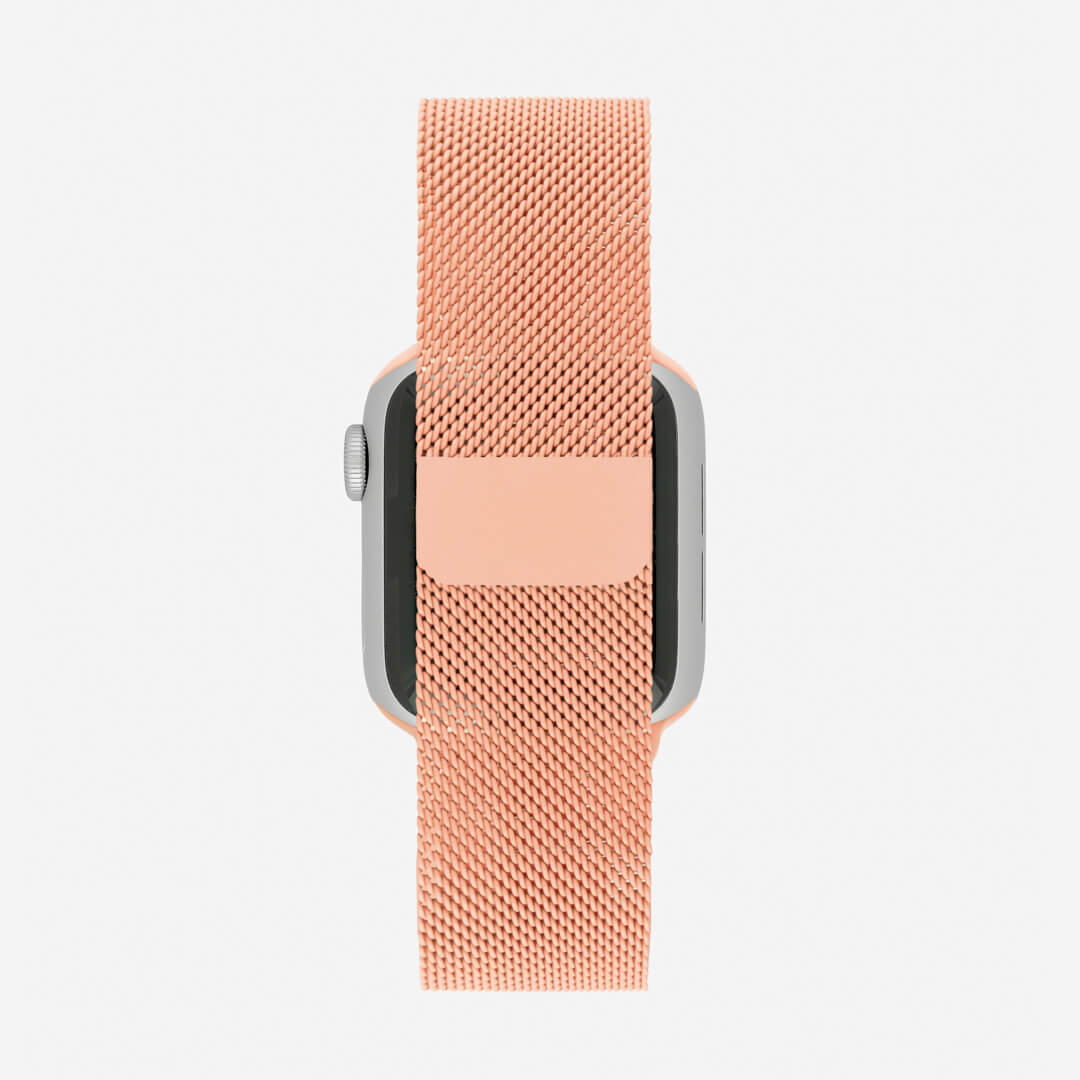 Milanese Loop Apple Watch Band - Peach