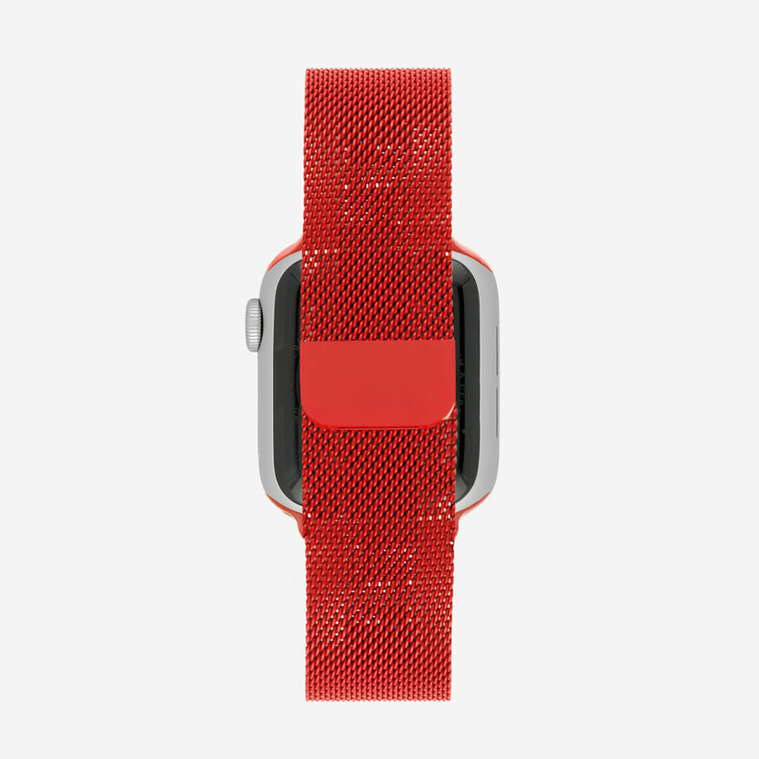 Milanese Loop Apple Watch Band - Red